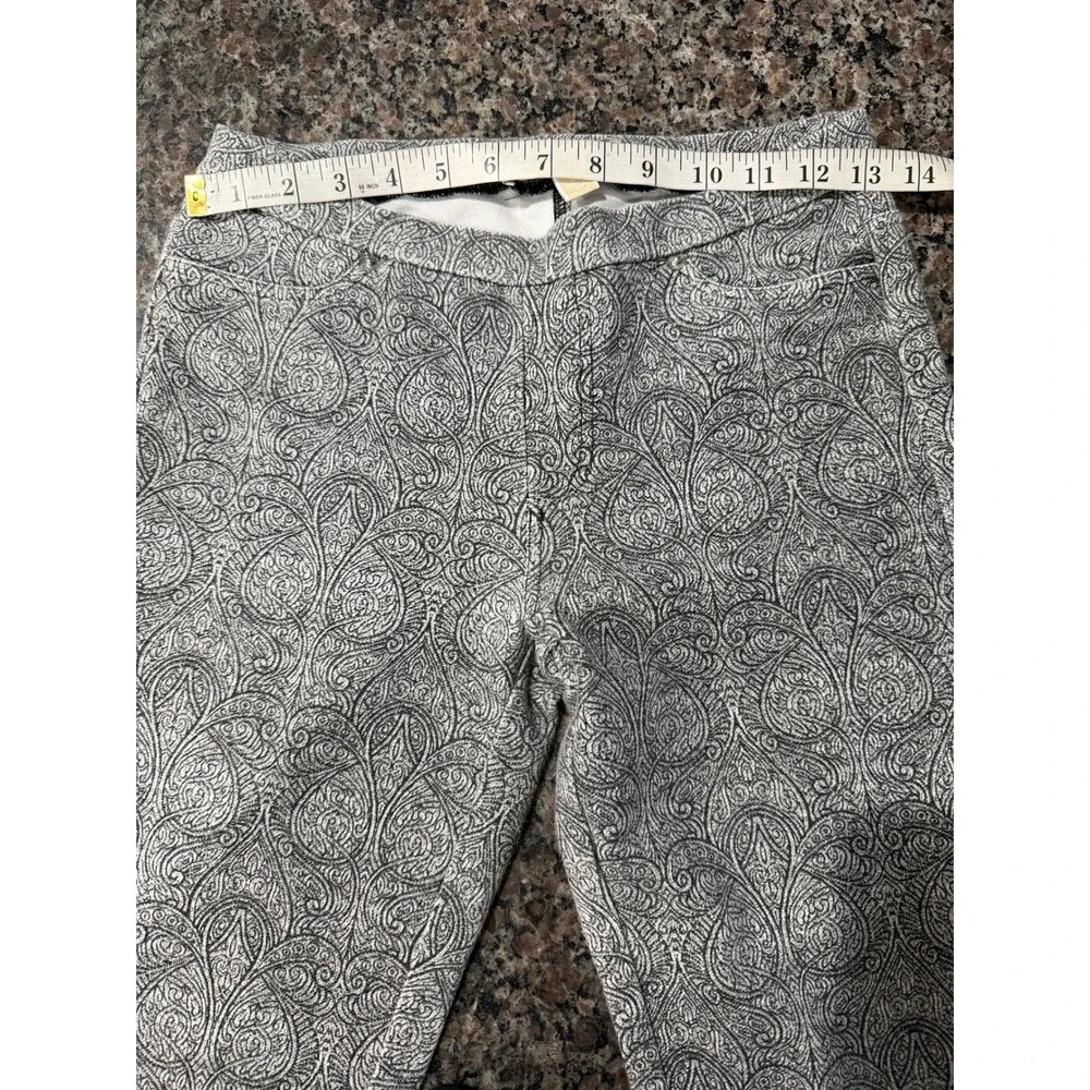 Michael Kors Womens Grey Paisley Skinny Leg Pull‎ On Pants Size S Jeggings